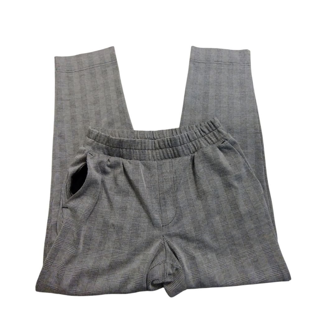 💚 EUC A New Day Gray Plaid Pants Soft Elastic Waist XS Soft